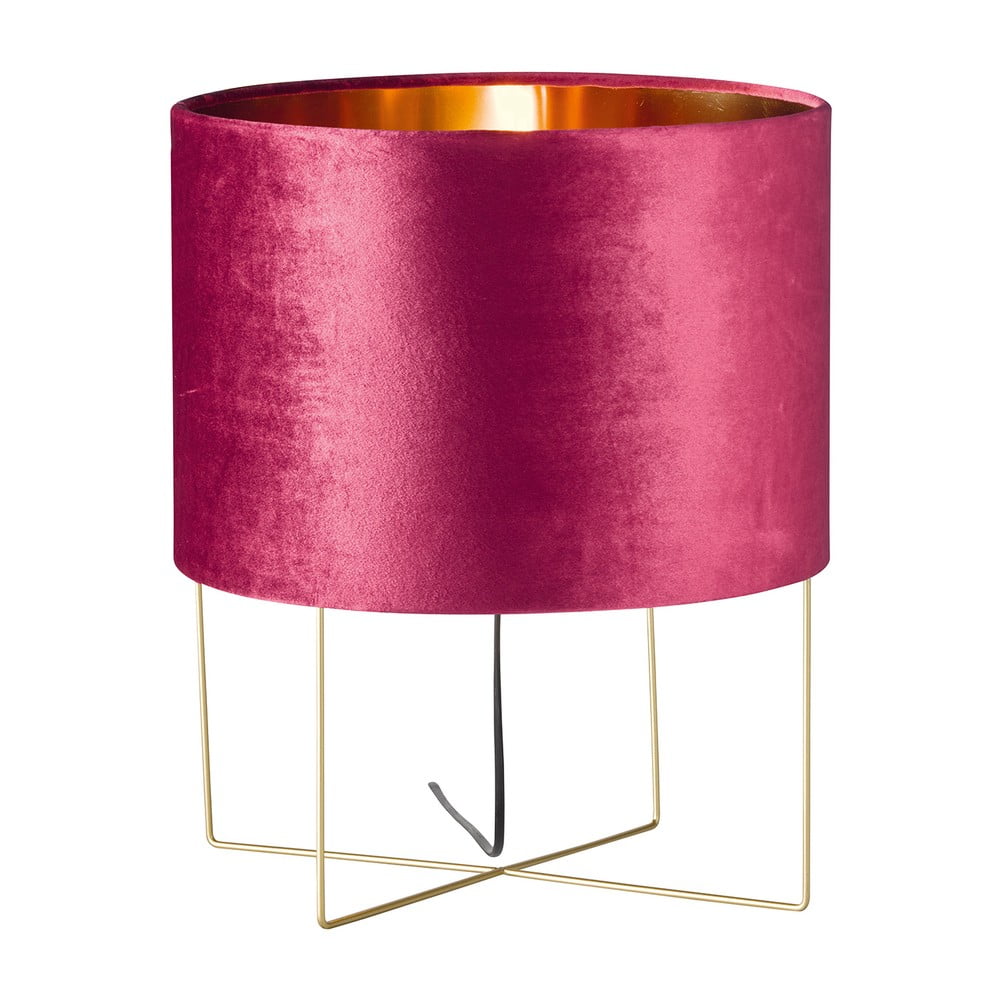 Aura lila asztali lámpa, magasság 43 cm - Fischer & Honsel