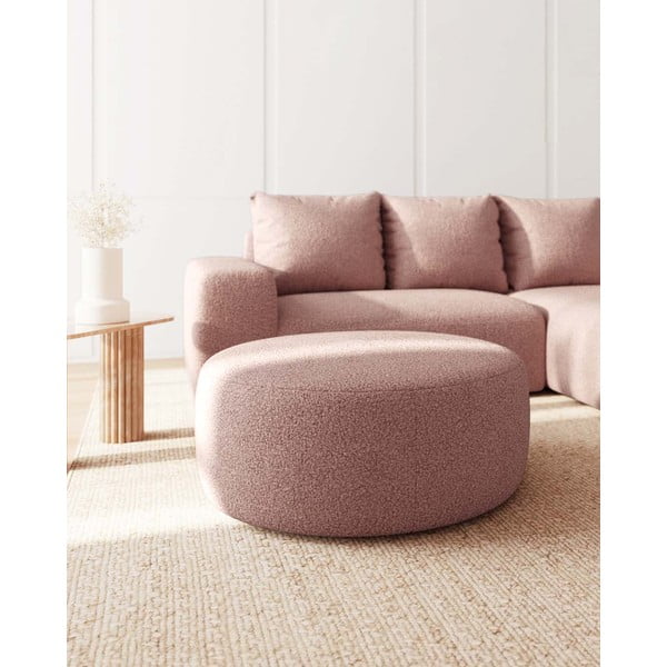 Világos rózsaszín buklé puff Feiro – MESONICA-image-2