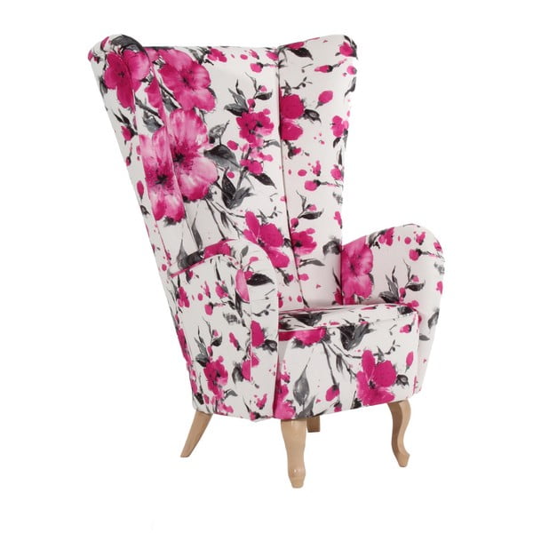 Aurora rózsaszín virágmintás fotel - Max Winzer