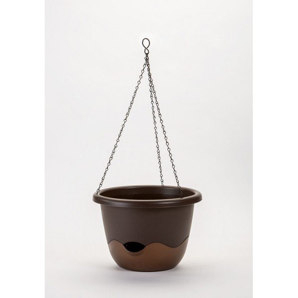 Mareta szürke-barna felfüggeszthető önöntöző kaspó, hosszúság 25 cm - Plastia-image-1