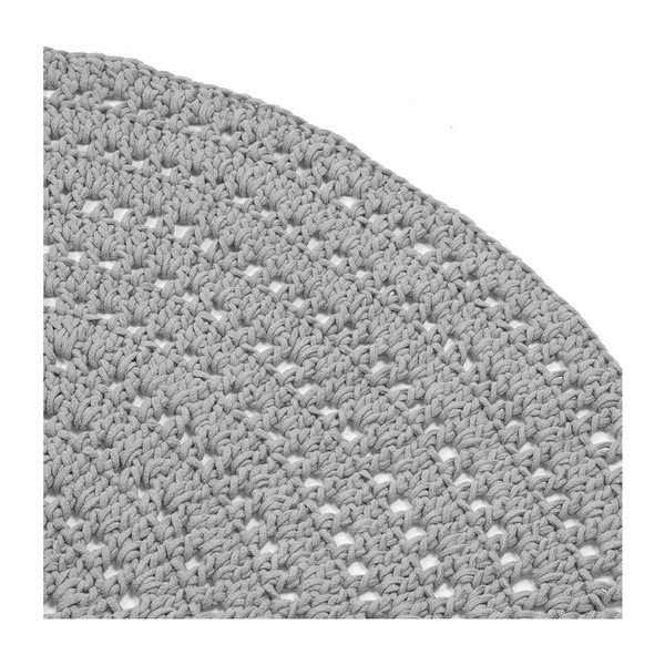 Knitted szürke kenderrost szőnyeg, ⌀ 150 cm - LABEL51-image-2