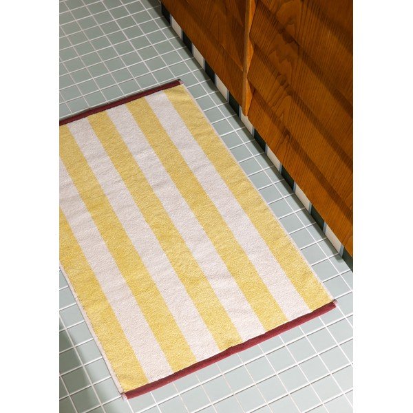 Sárga textil fürdőszobai kilépő 50x80 cm Gobo – noo.ma-image-3