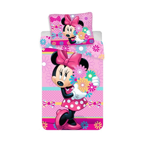 Egyszemélyes pamut gyerek ágyneműhuzat 140x200 cm Minnie – Jerry Fabrics