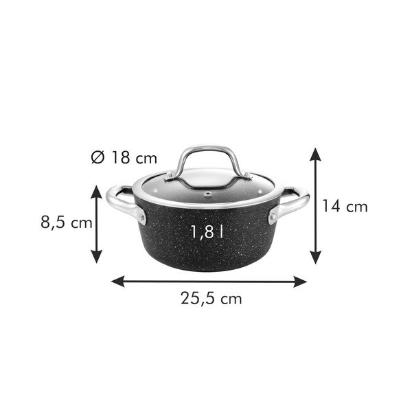 Edény fedővel, tapadásmentes felülettel 1.8 l President – Tescoma-image-2
