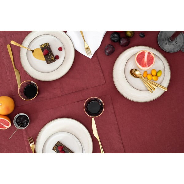 Len tányéralátét 35x45 cm Marsala – Linen Tales-image-1