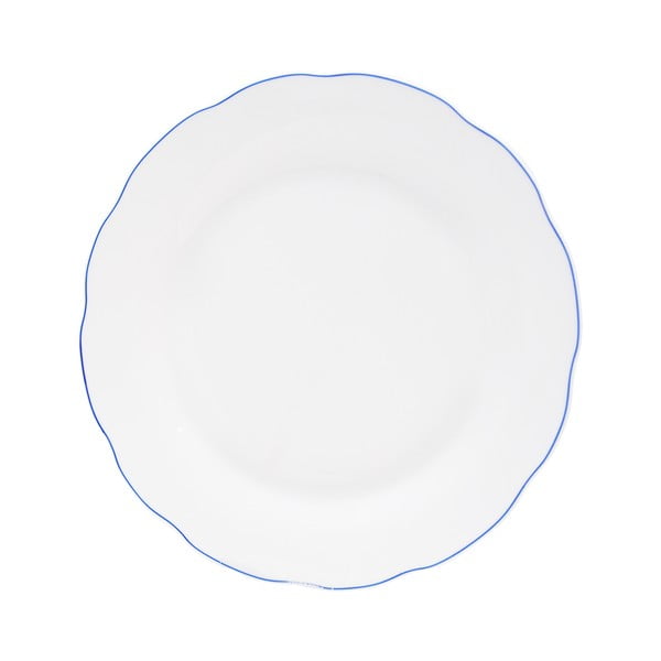 Blue Line fehér porcelán tányér, ⌀ 26,5 cm - Orion