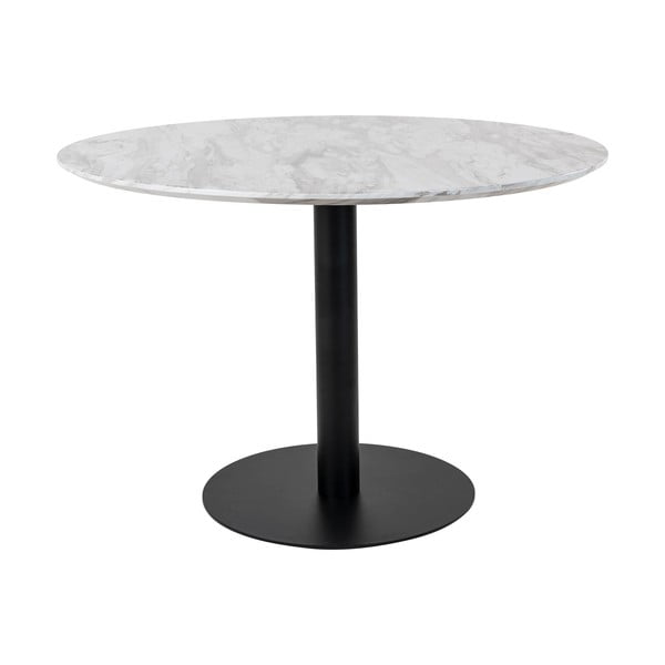 Kerek étkezőasztal márvány dekoros asztallappal ø 110 cm Bolzano – House Nordic