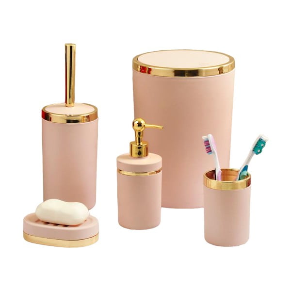 Rózsaszín fürdőszobai kiegészítő szett – Oyo Concept