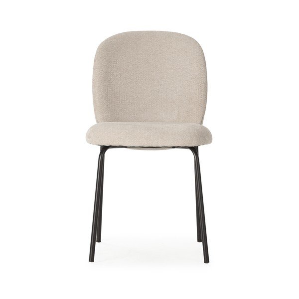 Fekete-krémszínű étkezőszék szett 4 db-os Daia – Marckeric-image-3