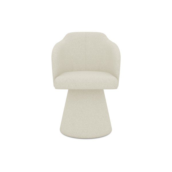 Krémszínű kárpitozott étkezőfotel Kanoa – Makamii-image-1