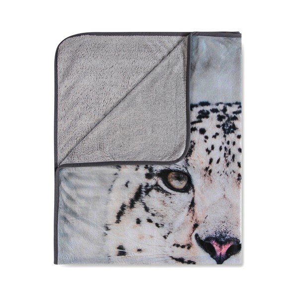 Snow Leopard Grey pléd, 130 x 160 cm - Muller Textiels-image-1