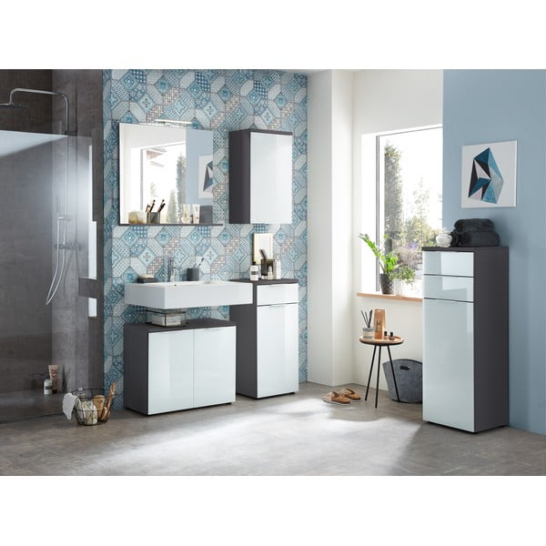 Fali tükör világítással-polccal 76x75 cm – Germania-image-2