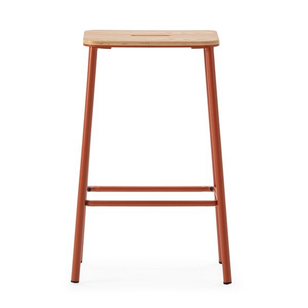 Téglavörös bárszék szett 2 db-os (ülésmagasság 65 cm) Abba – Marckeric-image-3