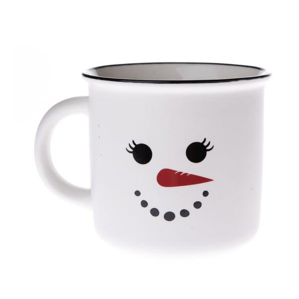 Fehér porcelán bögre karácsonyi mintával 380 ml Snowman – Dakls