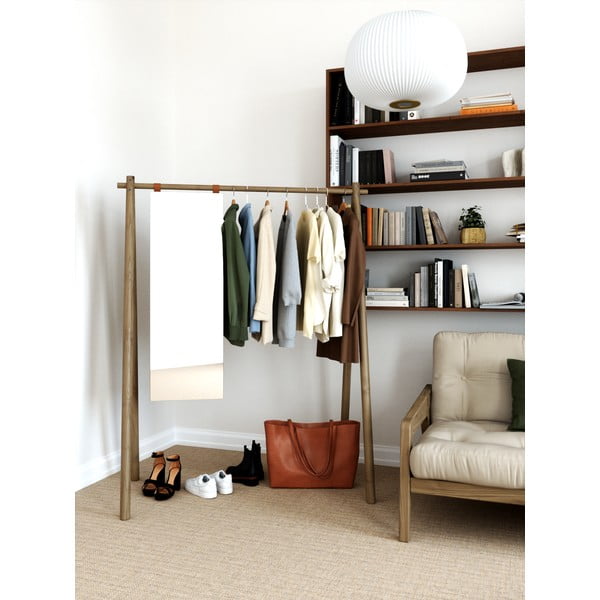 Barna ruhatartó állvány borovi fenyőből Hongi - Karup Design-image-1