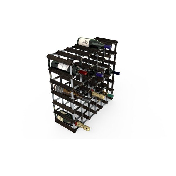 Barna tömör kőrisfa bortartó polcos állvány, palackok száma 42 - RTA-image-2