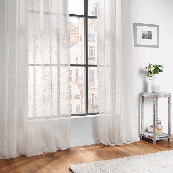 Elefántcsont színű voile fényáteresztő függöny 140x240 cm Carlin – douceur d'intérieur-image-3