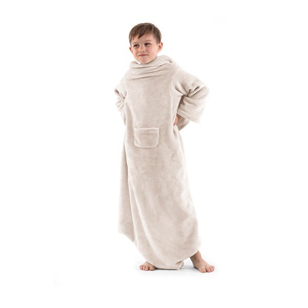 Lazykids bézs gyermek TV-nézős takaró ujjakkal - DecoKing-image-1