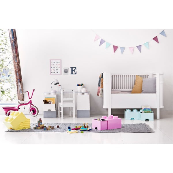 Világos rózsaszín tárolódoboz, 2 fiókkal - LEGO®-image-1