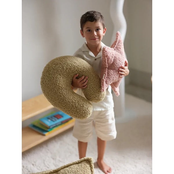 Zöld buklé párna gyerek kanapéhoz U – Wigiwama-image-1