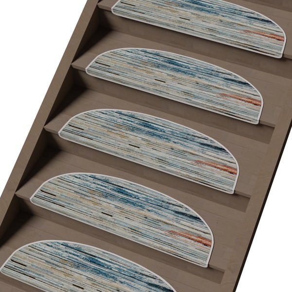 Lépcsőszőnyeg szett 16 db-os 20x65 cm Plain Sky – Vitaus-image-1