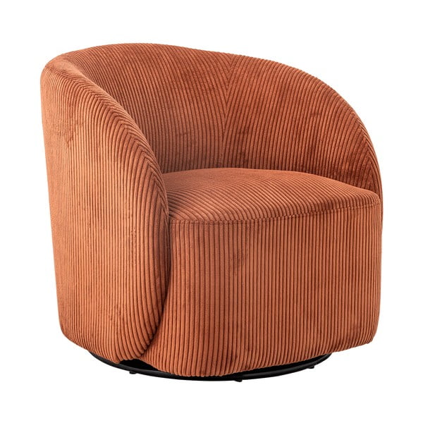 Narancssárga kordbársony füles fotel Pradi – Bloomingville