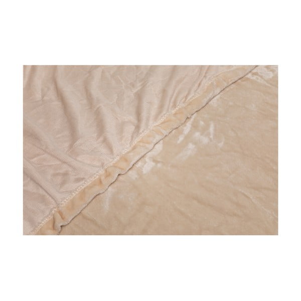 Bézs mikroplüss lepedő, 180 x 200 cm - My House-image-1