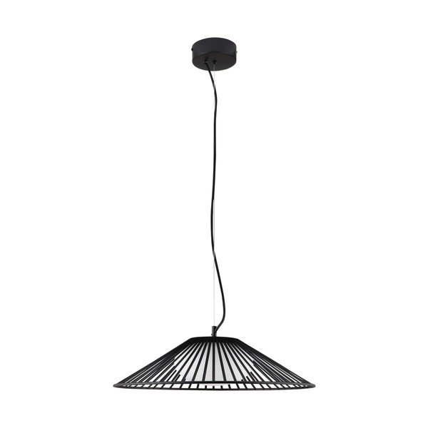 Matt fekete fém LED függőlámpa üveg búrával ø 50 cm Brume – Nova Luce