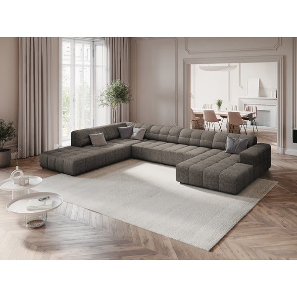 Sötétszürke sarokkanapé (bal oldali-U alakú) Chicago – Cosmopolitan Design-image-1