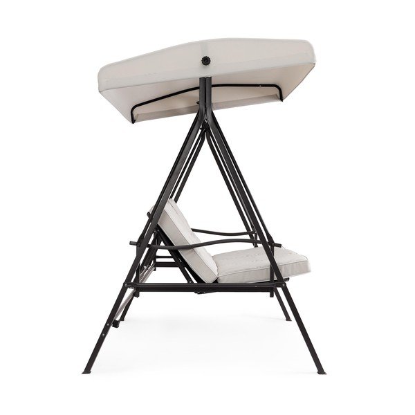 Antracitszürke-bézs fém kerti hintaágy Taurus – Bizzotto-image-3