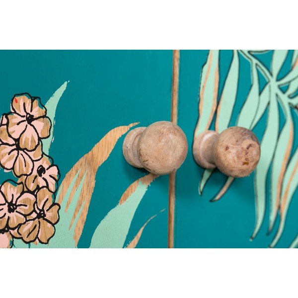 Türkiz-natúr színű szekrény 90x85x40 cm Reipur – Interia Home & Living-image-1