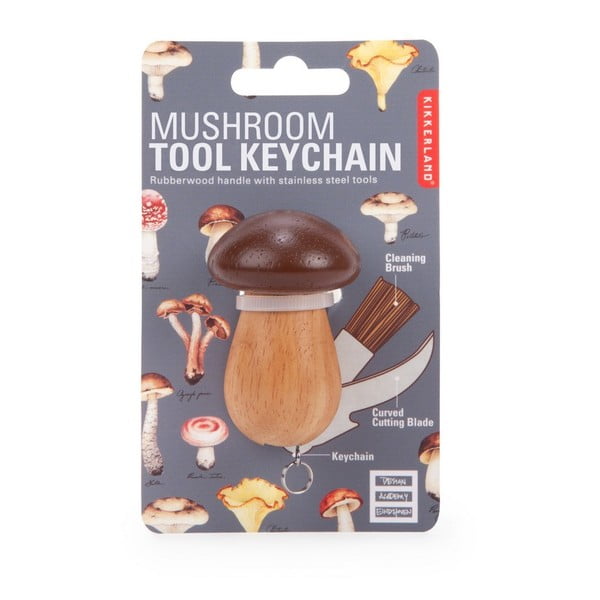 Mushroom kulcstartós kés és kefe szett gombákhoz - Kikkerland