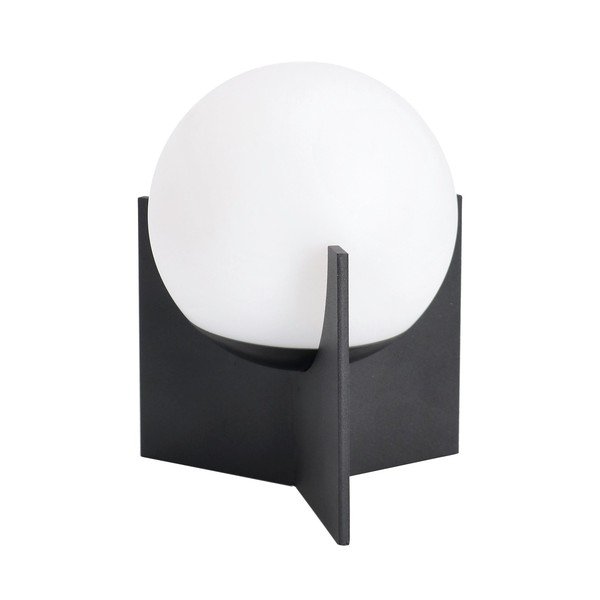 Fekete fém LED dimmelhető asztali lámpa műanyag búrával (magasság 16 cm) Cardamom – Bizzotto