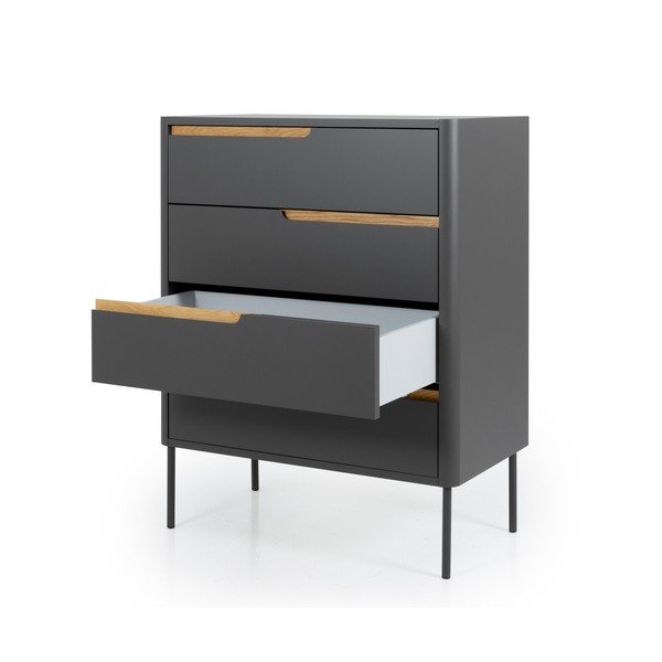 Switch antracitszürke komód, 80 x 102 cm - Tenzo-image-3