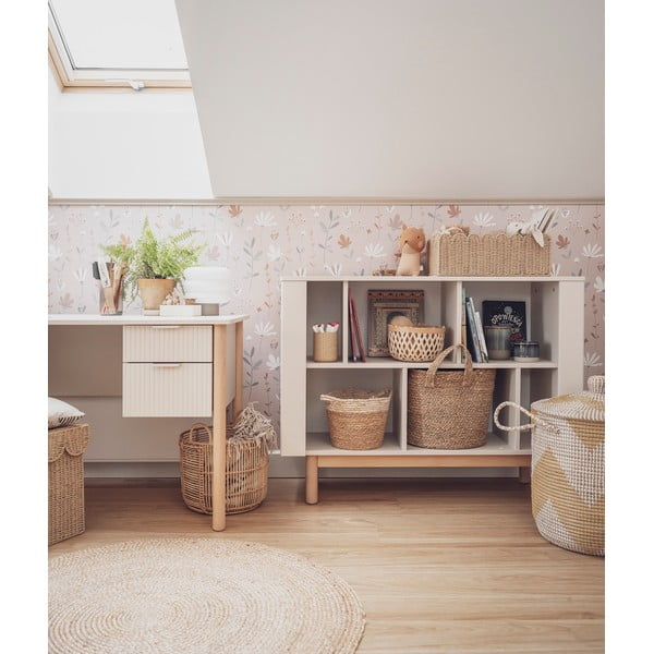 Bézs gyerek könyvespolc 120x40 cm Miloo – Pinio-image-3