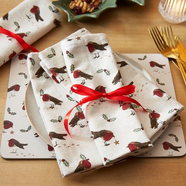 Textil szalvéta szett 4 db-os 45x45 cm Robin's Retreat – Cooksmart ®-image-1