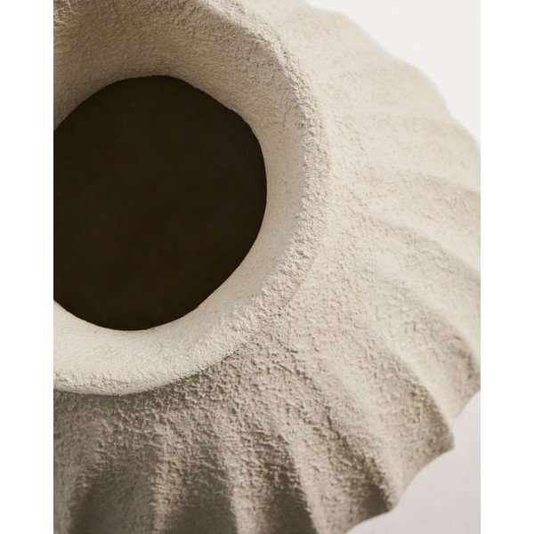 Krémszínű papírmasé kézzel készített-magas váza (magasság 67 cm) Arquena – Kave Home-image-2