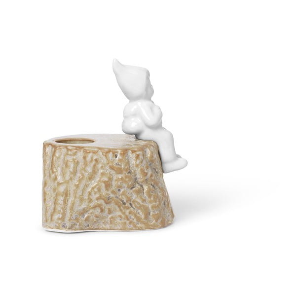 Karácsonyi gyertyatartó porcelánból és agyagkerámiából, hosszúság 9 cm - Kähler Design-image-3