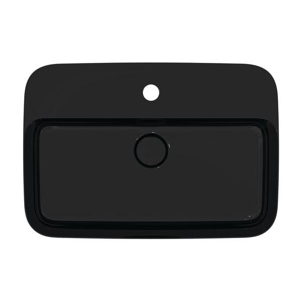 Fényes fekete kerámia mosdókagyló 55x38 cm Ipalyss – Ideal Standard-image-2