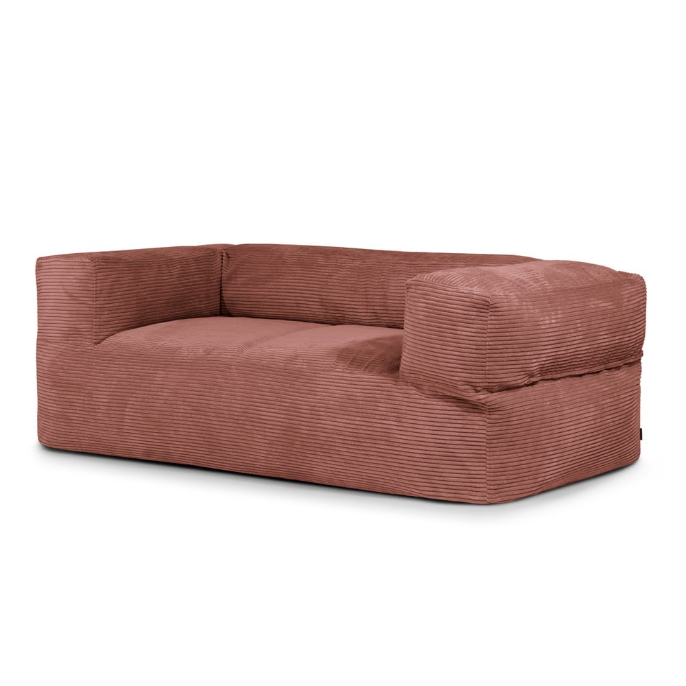 Téglavörös kordbársony babzsákfotel Sofa MooG  SLOWDOWN