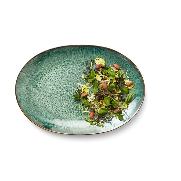 Zöld-fekete szervírozó kőedény tányér Gastro Green/Black – Bitz-image-1