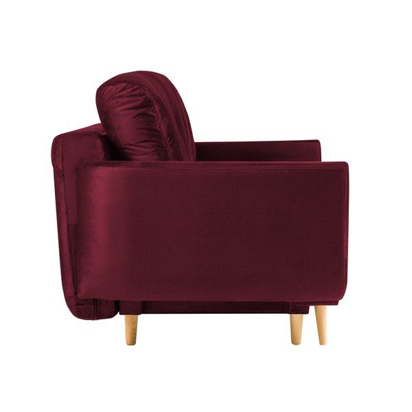 Silva borvörös 3 személyes kinyitható kanapé tárolóhellyel - Mazzini Sofas-image-2