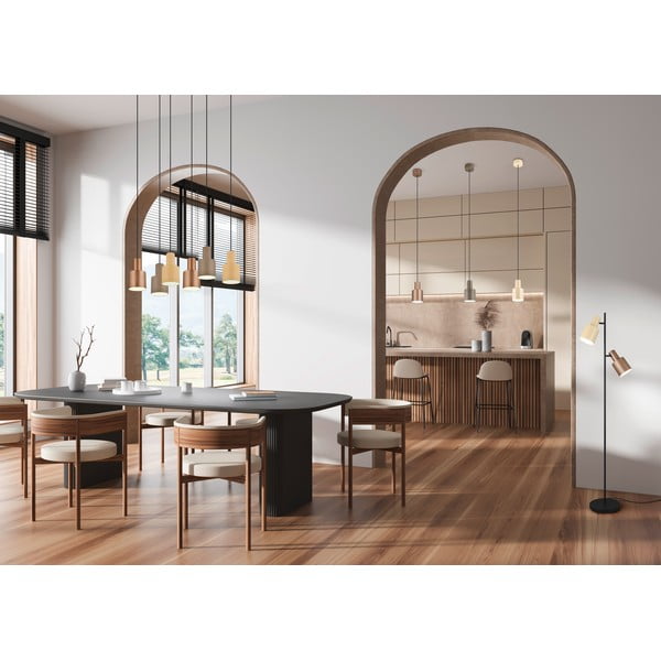 Sárga függőlámpa fém búrával ø 12 cm Agudo – Trio-image-3