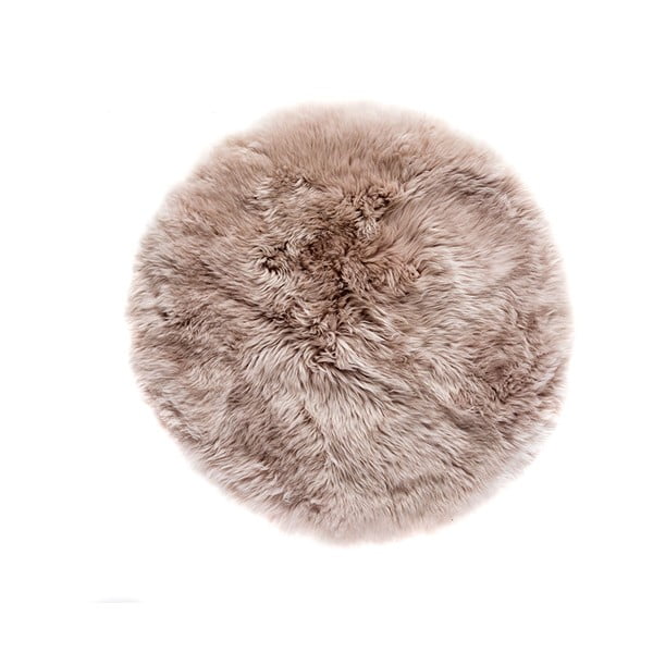 Zealand világosbarna bárányszőrme szőnyeg, ⌀ 70 cm - Royal Dream