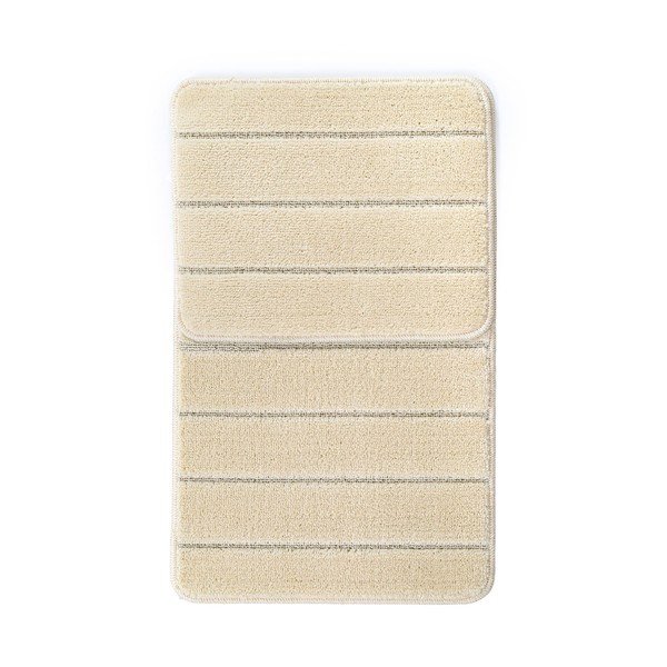 Krémszínű fürdőszobai kilépő szett 2 db-os 50x80 cm Yeni Cizgli – Foutastic-image-2