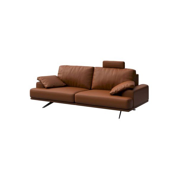 Konyakbarna bőr kanapé 220 cm Prado – MESONICA-image-2