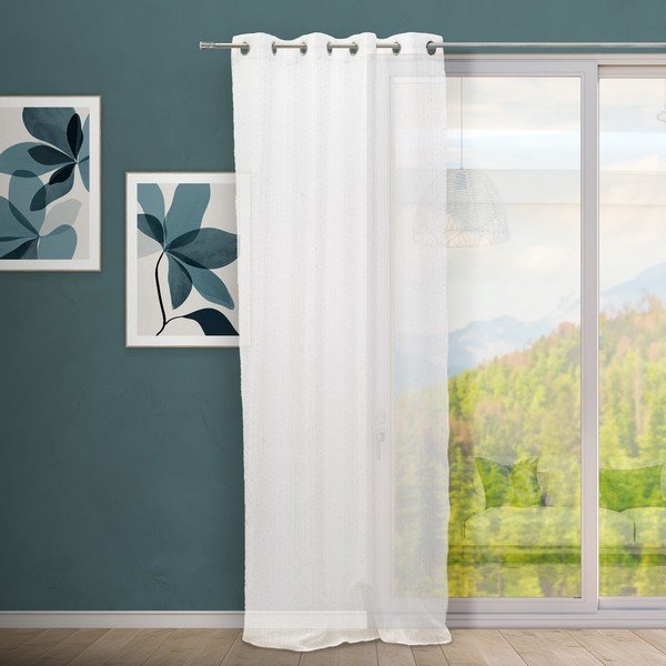Fehér fényáteresztő függöny 140x260 cm Vertical Thread – Casa Selección-image-1