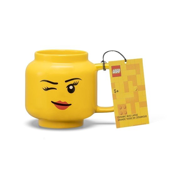Sárga kerámia gyerek bögre 530 ml Head – LEGO®-image-3