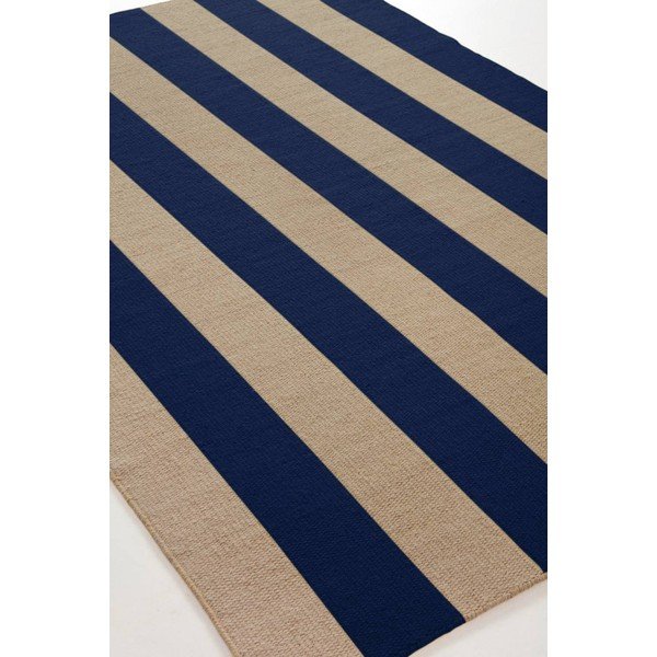 Kék-bézs kézi szövésű gyapjúkeverék futószőnyeg 80x200 cm Sissel – Jotex-image-4