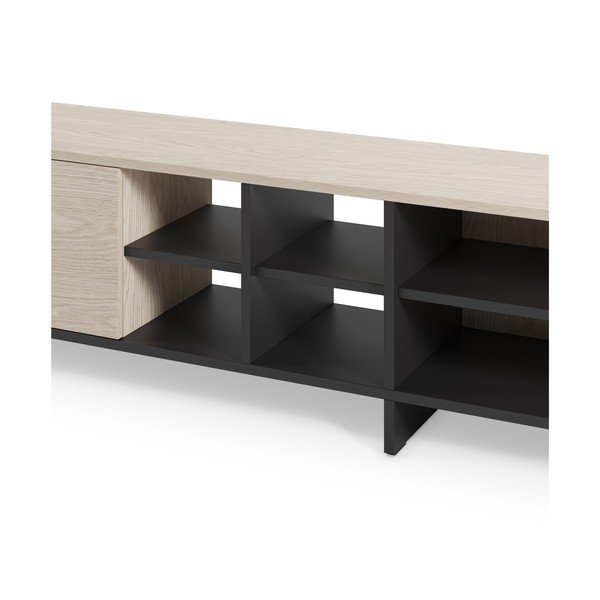 Fekete TV-állvány 230x44x36 cm Cequoia – Marckeric-image-4